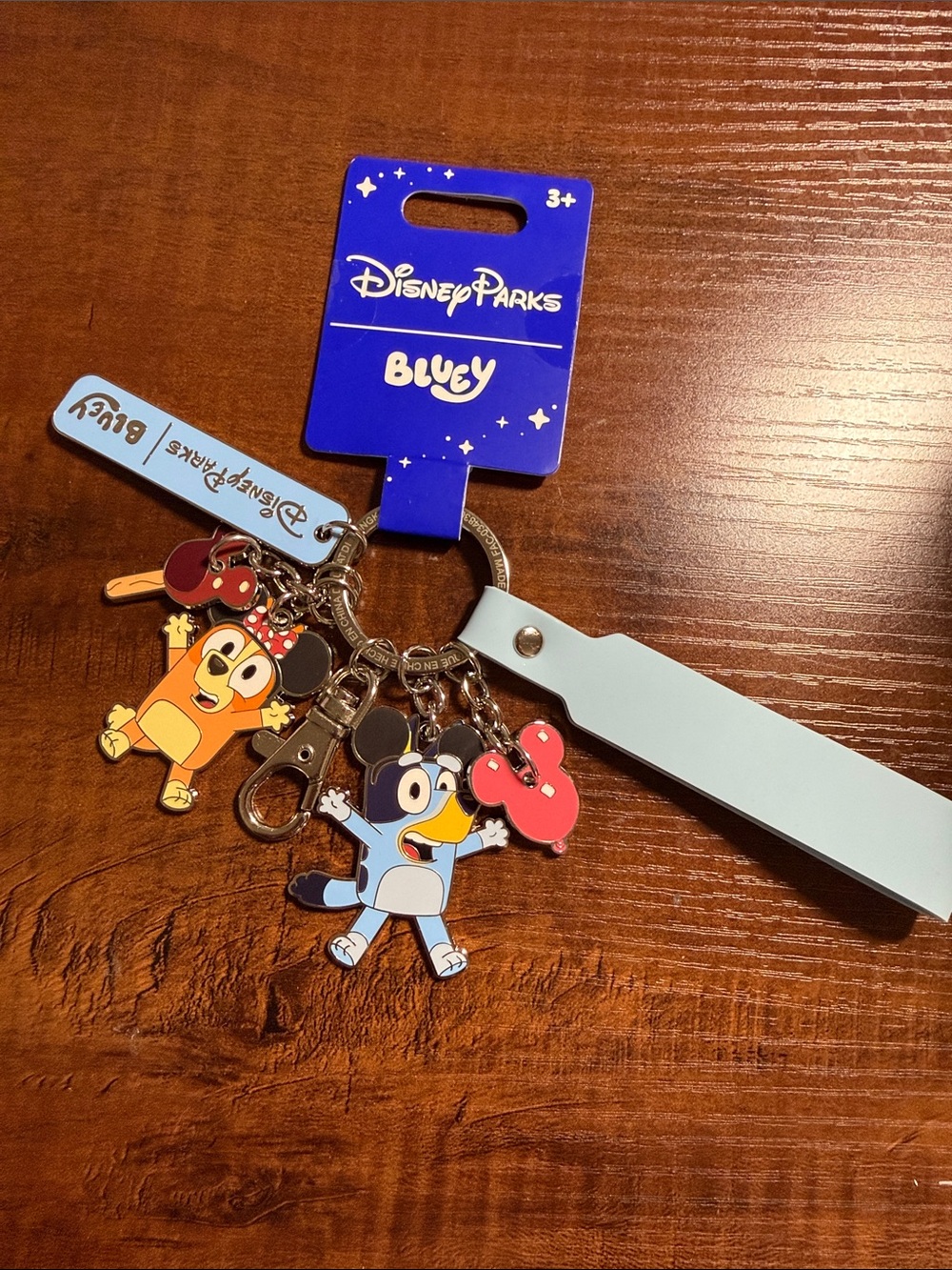 Disney Bluey and Bingo Multi-Charms Keychain with Wrist Strap - Parks Exclusive